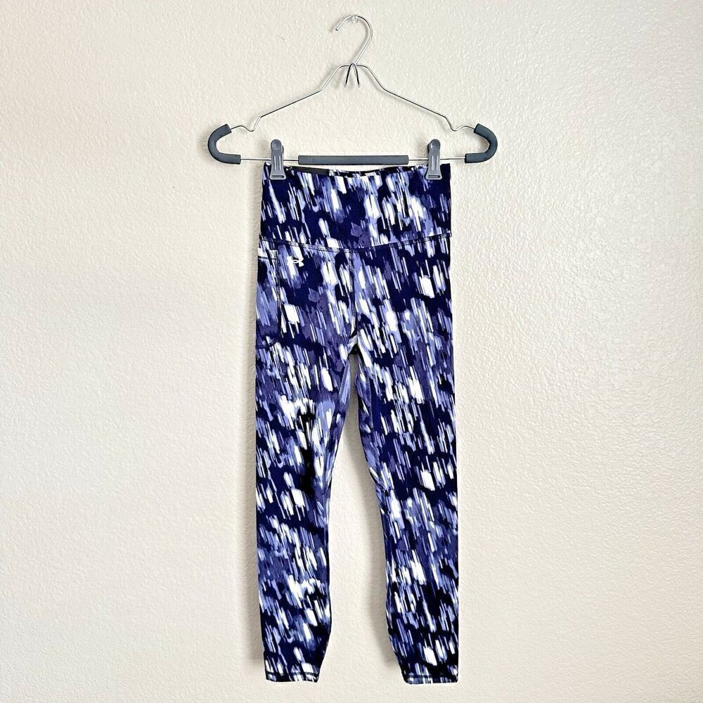 Under Armour Leggings Womens Size XS Printed Motion Ankle Multicolor Pocket Pant